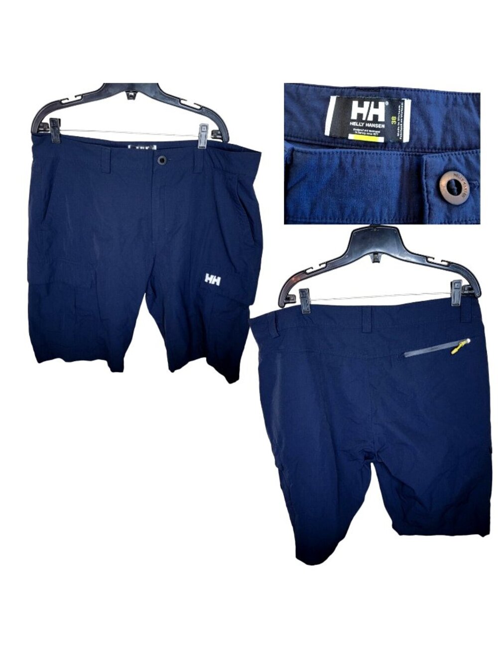 Helly Hansen Jotun QD Cargo Shorts Mens 38 x 11" Navy Blue Quick Dry Stretch